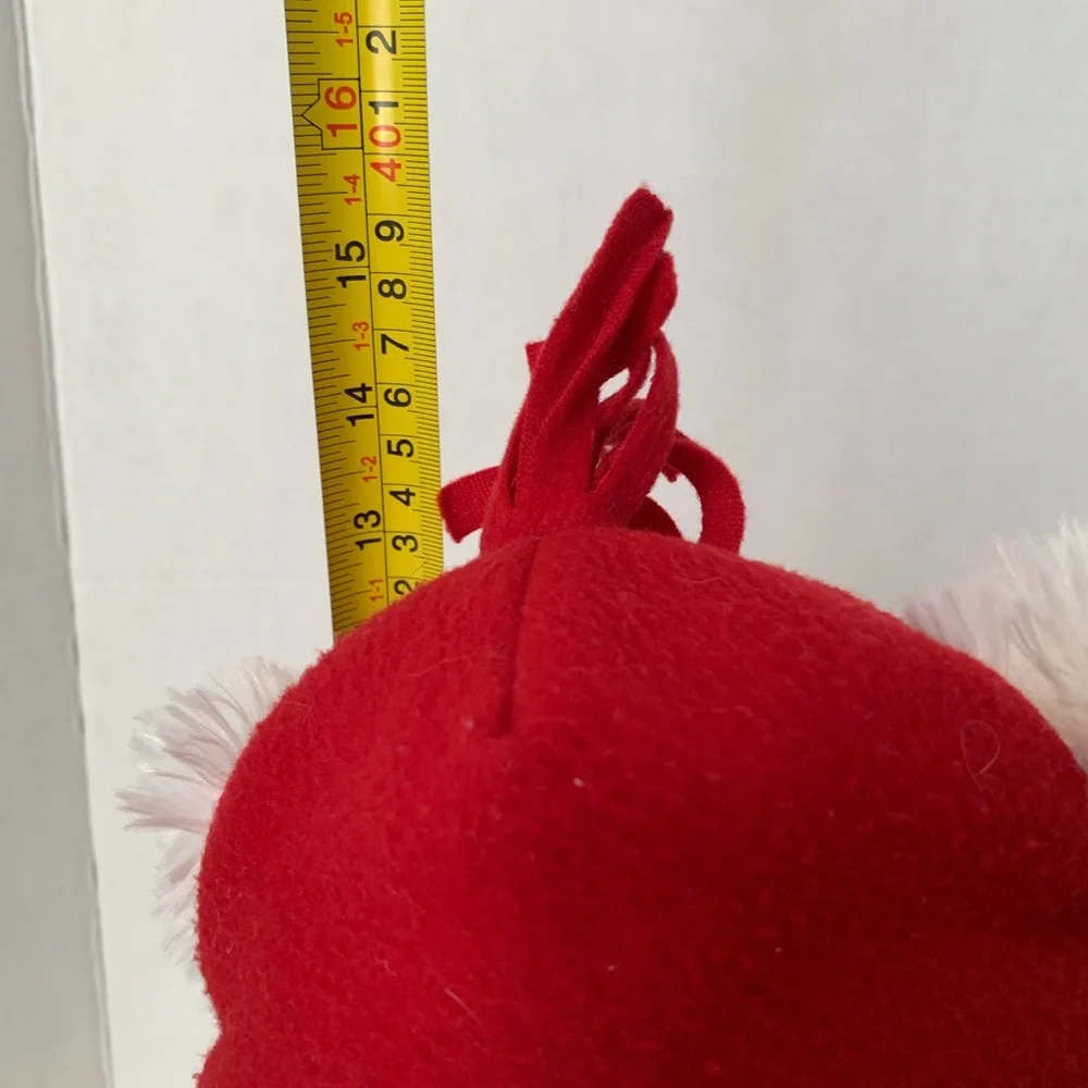 Belkie Bear Stuffed Animal 2009 Polar Furry Scarf Hat White Red Plush